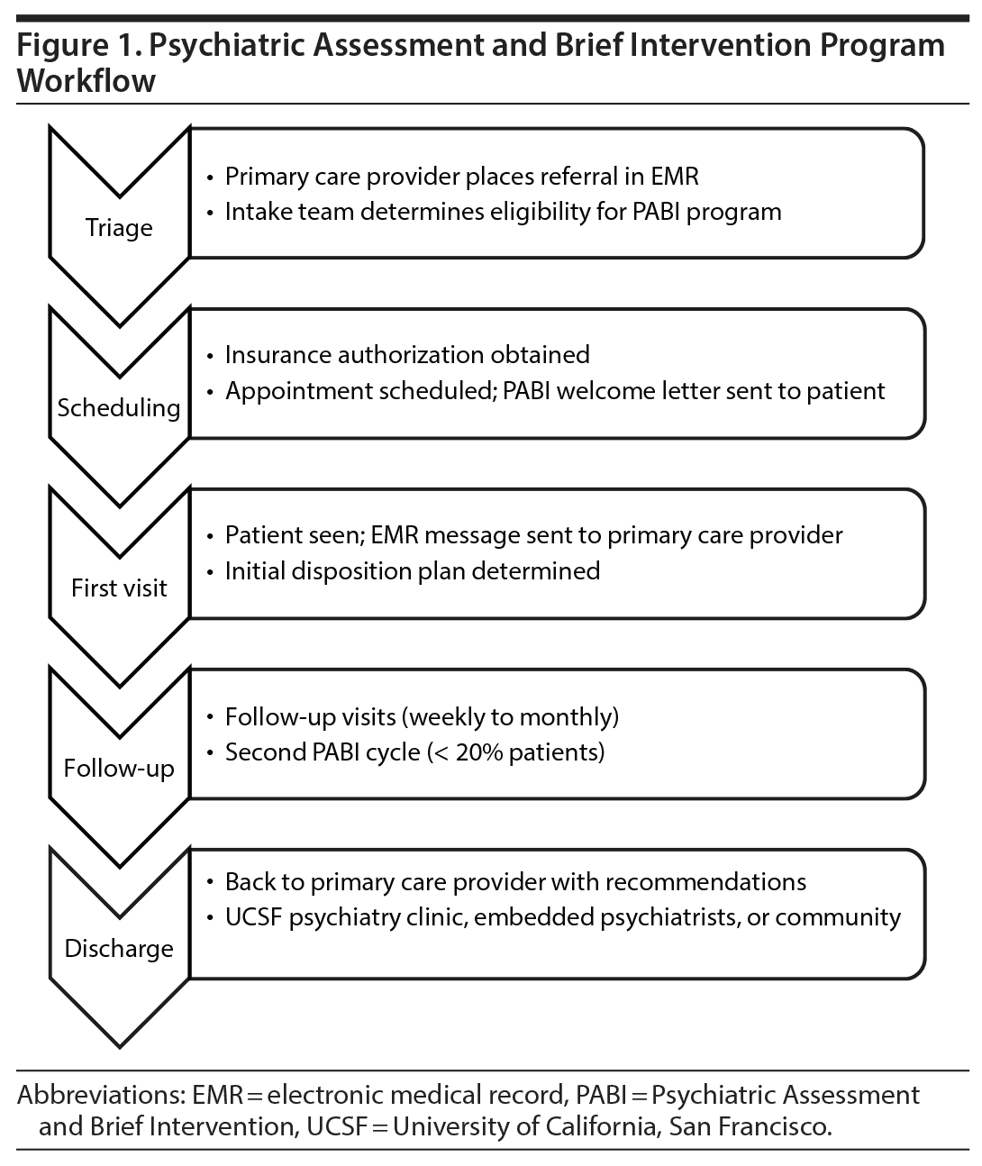 The Psychiatric Assessment And Brief Intervention Program Partnering 